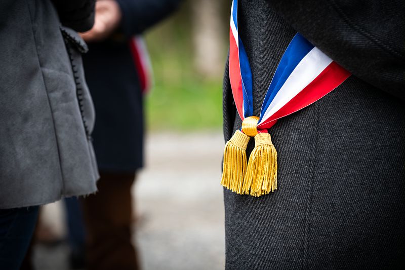 Photo d’une écharpe de maire.